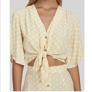 Faithful the Brand Yellow Polka Dot Top
